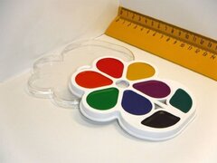 
          Акварель Луч медовая, 8 цветов, без кисти, пластик. упаковка, "Кроха. Цветочек"