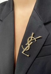 Брошь винтаж style by YSL цвет бронза