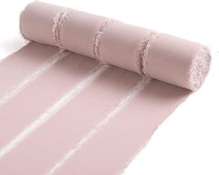 Лента шифон, необработанные края (3,8см*6,4м), Пыльная роза