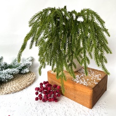 Еловая ветка, мягкая, норфолкская сосна, ампельное растение, искусственная зелень, рождественский декор 45 см, набор 2 шт.