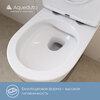 Aqueduto CON0110 AQD CONE Унитаз подвесной 525*360 безободковый, сиденье с микролифтом, белый глянцевый