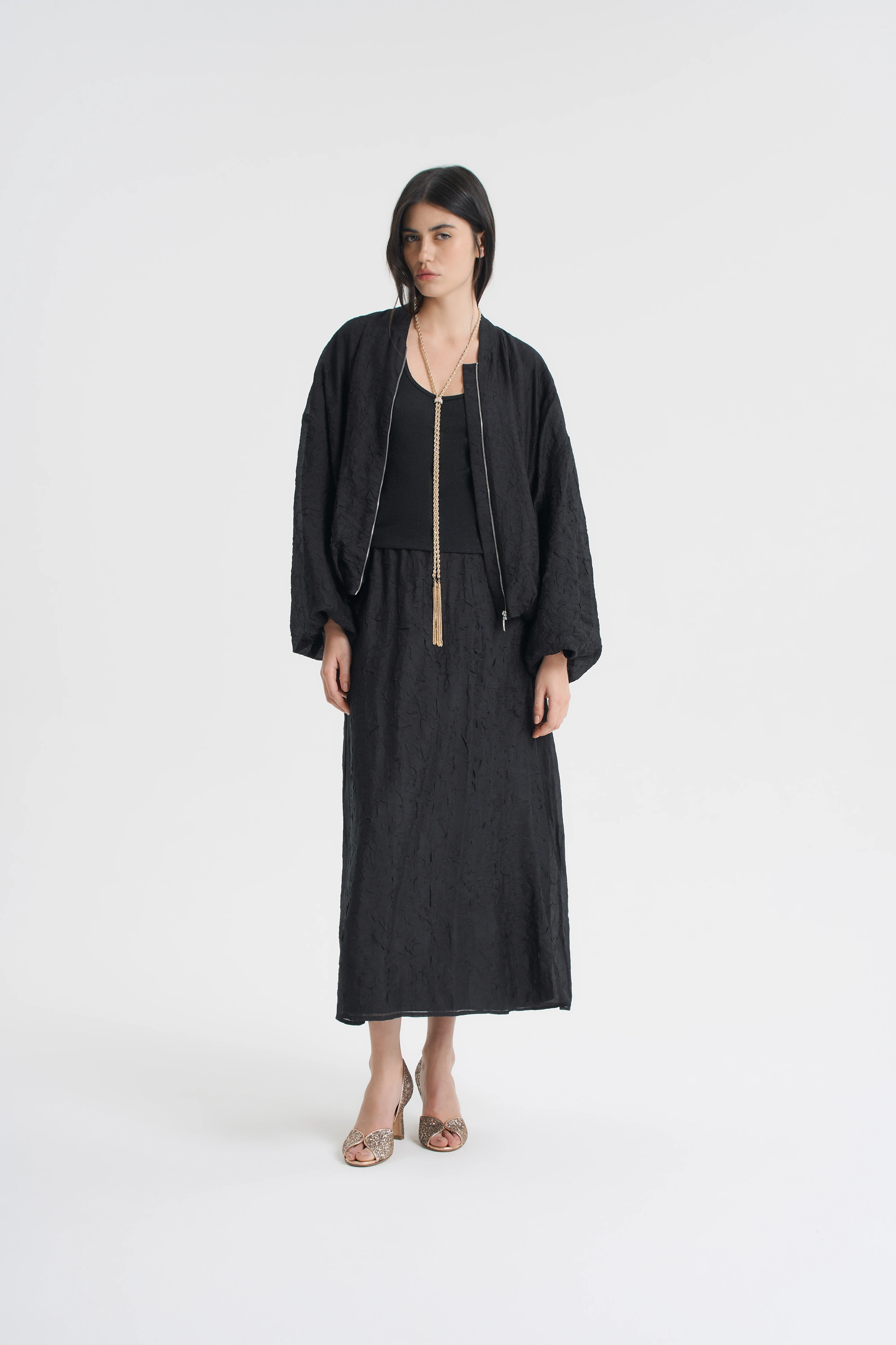 Юбка из жатой вискозы