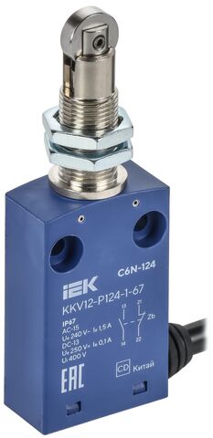 Выкл. конц. C6N-124 толк. с наж. рол. резьб. IP67 IEK