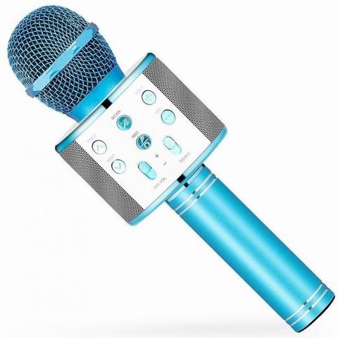 Караоке-микрофон беспроводной WS-858 голубой (BLUE)