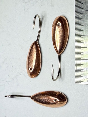 Мормышка Mustad тип 307 цв: медь (2,3гр. d-7х16,5мм)