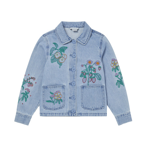 Джинсовая Куртка Stella McCartney Kids Flower Embroidered