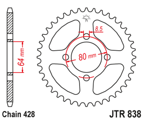 Звезда ведомая JTR838 36