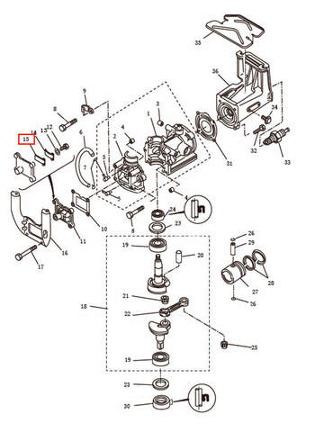 Клапан впускной  для лодочного мотора T2,5 SEA-PRO (
