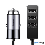 Baseus Enjoy Together Four Interfaces Output Patulous Car Charger 5.5A Dark Gray CCTON-0G