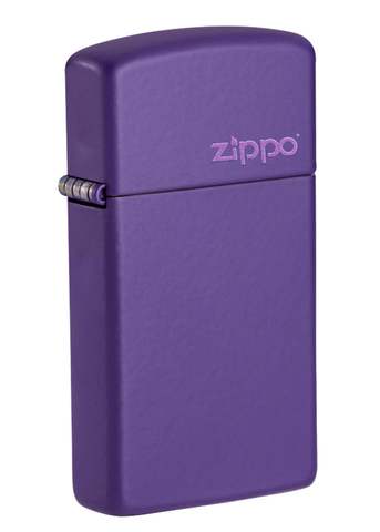 Зажигалка ZIPPO с покрытием Purple Matte, латунь/сталь, фиолетовая, матовая, 60x29x10 мм (Slim) Wenger-Victorinox.Ru