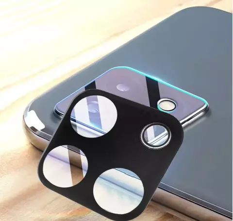 Защитное стекло для камеры для Realme C21 (Черная рамка)