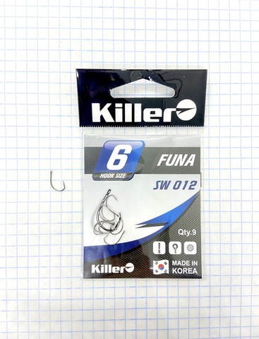 Крючок KILLER FUNA № 6 продажа от 10 шт.