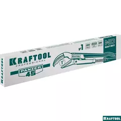 KRAFTOOL PANZER-45, №1, 1?, 330 мм, трубный ключ с изогнутыми губками (2735-10)