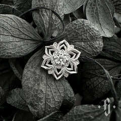Накрутка "Rosen" - Белое золото - White CZ