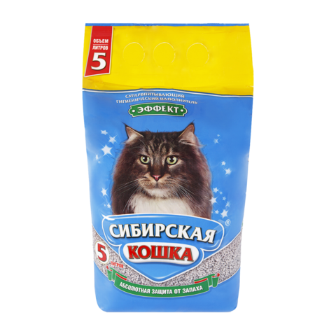 Сибирская кошка Эффект Наполнитель для туалета кошек впитывающий