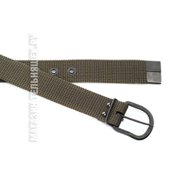 Купить стропяной ремень - Магазин тельняшек.ру 8-800-700-93-18Ремень стропяной брючный защитного цвета со стальной пряжкой в Магазине тельняшек