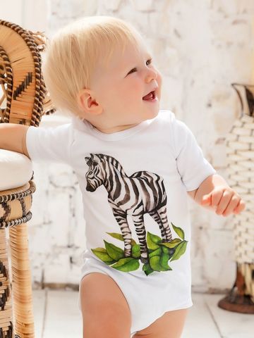 Боди с коротким рукавом "Зебра"