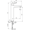 Ideal Standart BD236AA CERAPLAN Vessel Смеситель для умывальника без донного клапана, система монтажа EASY-FIX (облегченный монтаж), гибкая подводка G3/8", картридж FirmaFlow 38 мм с функцией HWTC (ограничение максимальной температуры горячей воды),