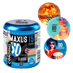 Классические презервативы в металлическом кейсе MAXUS Classic - 15 шт. - 