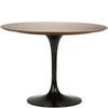 Стол Tulip Wood, Ø100 см, орех с черной ножкой
