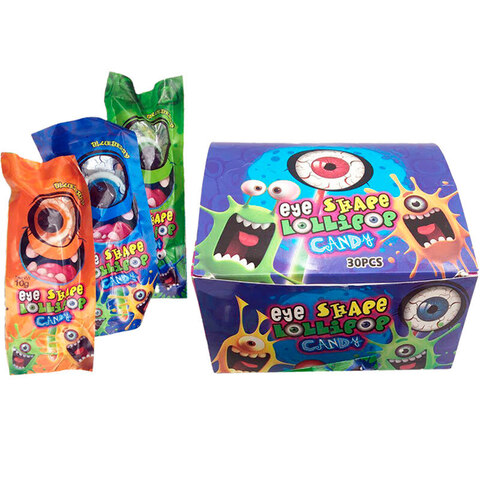 Карамель на неоновой палочке Глаз Eye Shape Lollipop 1кор*24бл*30шт, 10гр
