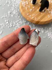 Пингвины Семья, фигурки декоративные, кукольные миниатюры, 2,5-4,5 см, набор 4 шт микс.