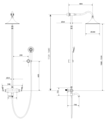 Смеситель Lemark Prime LM6162BRG для ванны и душа