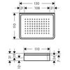 Axor 42803990 Universal Softsquare Мыльница/полка, цвет полированное золото