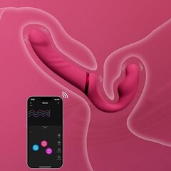 Страпон Lovense Lapis двусторонний, гибкий c вибрацией