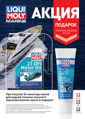 25063A АКЦИЯ LiquiMoly Синт. мот.масло д/водн.техн. Marine 2T DFI Motor Oil (5л) + 25031*1