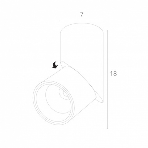 Накладной светодиодный светильник Arte Lamp MEISU A7717PL-1BK