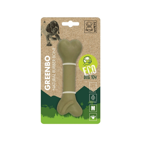 Игрушка M-PETS GREENBO (Гринбо) кость из натурального каучука размер M (15x4.5x3.5 см) для собак