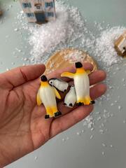 Пингвины Семья, фигурки декоративные, кукольные миниатюры, 2,5-4,5 см, набор 4 шт микс.