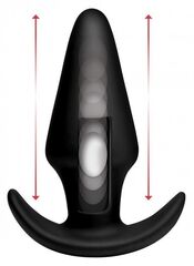 Черная анальная вибропробка Kinetic Thumping 7X Large Anal Plug - 13,3 см. - 