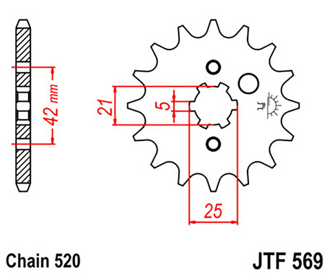 Звезда JT JTF569.13 Kawasaki 13144-1005 131441005 31513