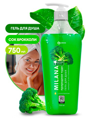 GRASS Milana гель для душа Природное чудо с соком брокколи (флакон 750 мл)