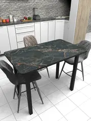 Обеденный стол "Мрамор Марквина черный" 90х60 см