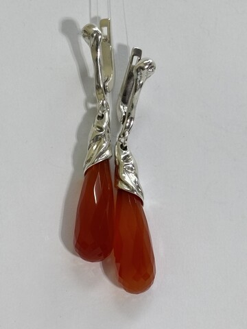 Лава (серьги из серебра)
