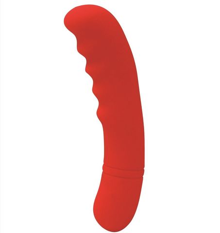 Красный вибратор Rhea для стимуляции G-точки - 18 см. - Le Frivole Fusion collection 05503