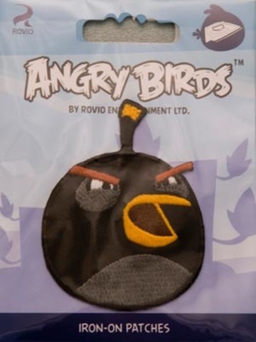 Аппликация Angry birds , чёрная 14114