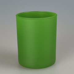Зеленый стеклянный матовый подсвечник 225 мл (6 штук)