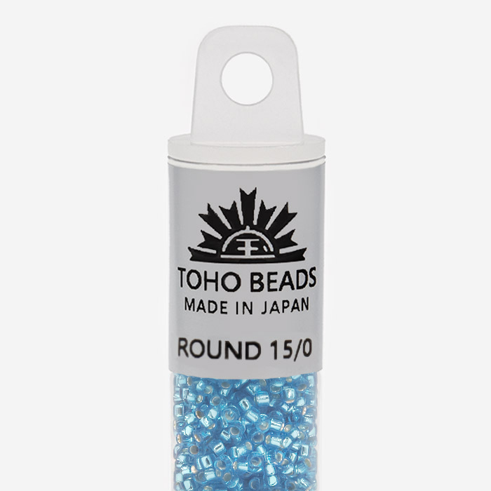Японский бисер TOHO Round 15/0 (№23B), с внутренним серебрением, прозрачный