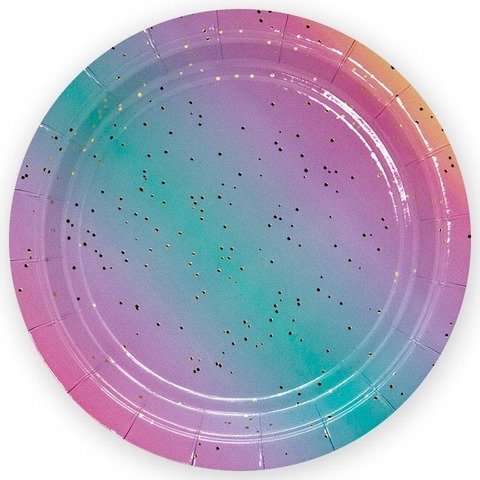 Тарелки (9''/23 см) Нежная радуга, Градиент, 6 шт.