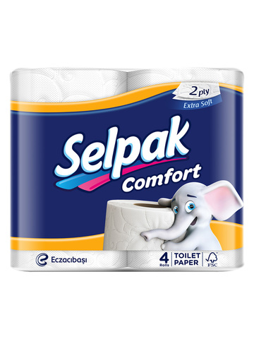 Бумага туалетная SELPAK Comfort 2 сл 4 рул КАЗАХСТАН