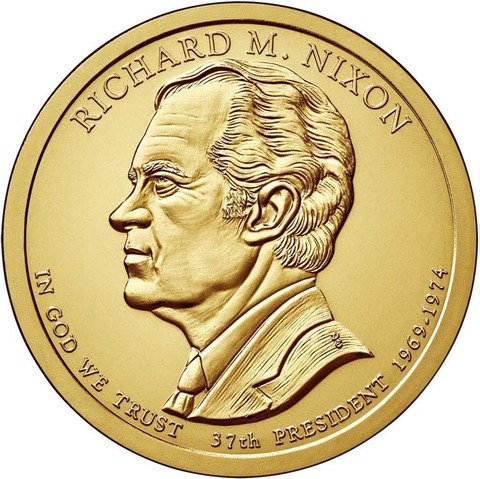 1 доллар 37-й президент США Ричард Никсон. 2016 год