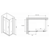 Abber Schwarzer Diamant AG301505-S805 Душевой уголок, 150x80x190, цвет: хром