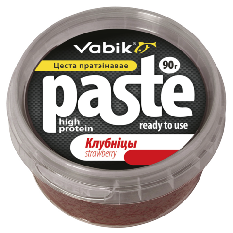 Приманка Vabik PASTE тесто протеиновое Клубника 90г (заказ от 5 шт)