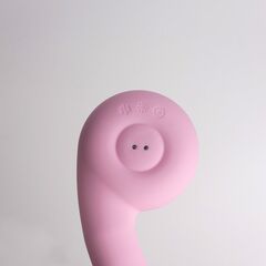 Розовый вибростимулятор точки G с нагревом Bendable Heating G-Spot Vibrator - 
