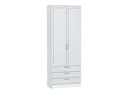 Шкаф двухстворчатый Стиль ШК-803 с ящиками White Softwood Белый