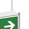 Световой указатель эвакуационного выхода на жестком подвесе Moncato DP918 – верхняя часть табло в деталях